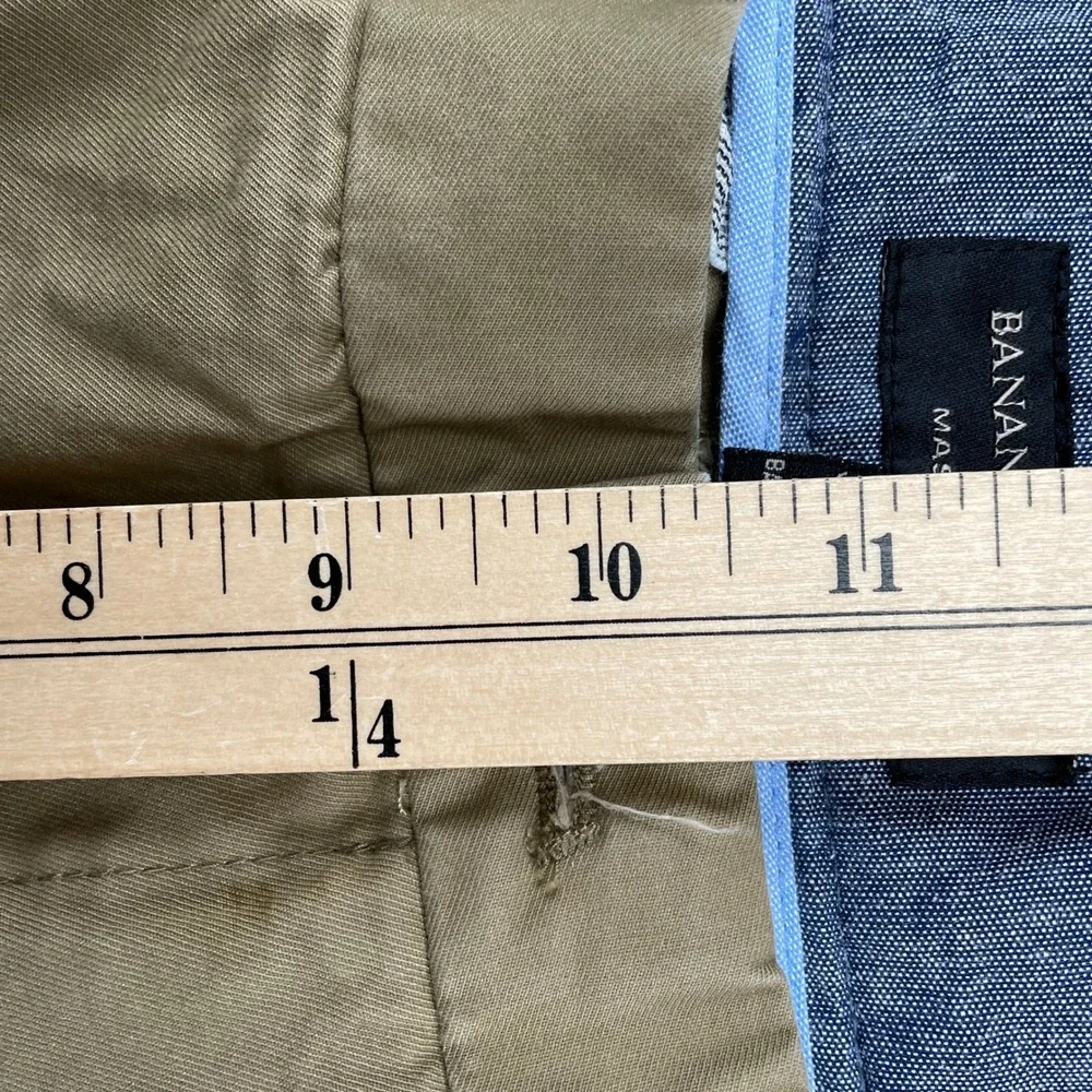 Banana Republic Chino Mens 32x30 Khaki Mason Chino Flat Front Stretch Cotton